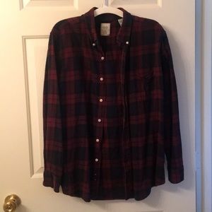 CHAPS cotton flannel Oversized in burgundy